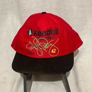 VINTAGE Kendal Racing OSFM UNISEX Red and Black Snapback Flat Bill Hat